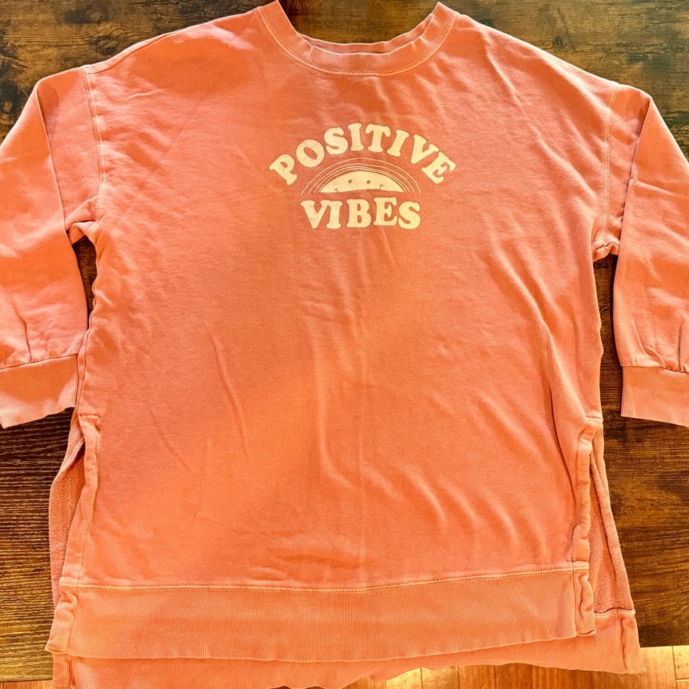 Old Navy Positive Vibes Sweatshirt - Peach